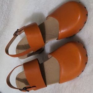 Dansko Mary Jane Clog Sandals orange size 39
